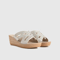 Ladies Comfort Sandals GM041 Beige Sandals | familyshoecentre