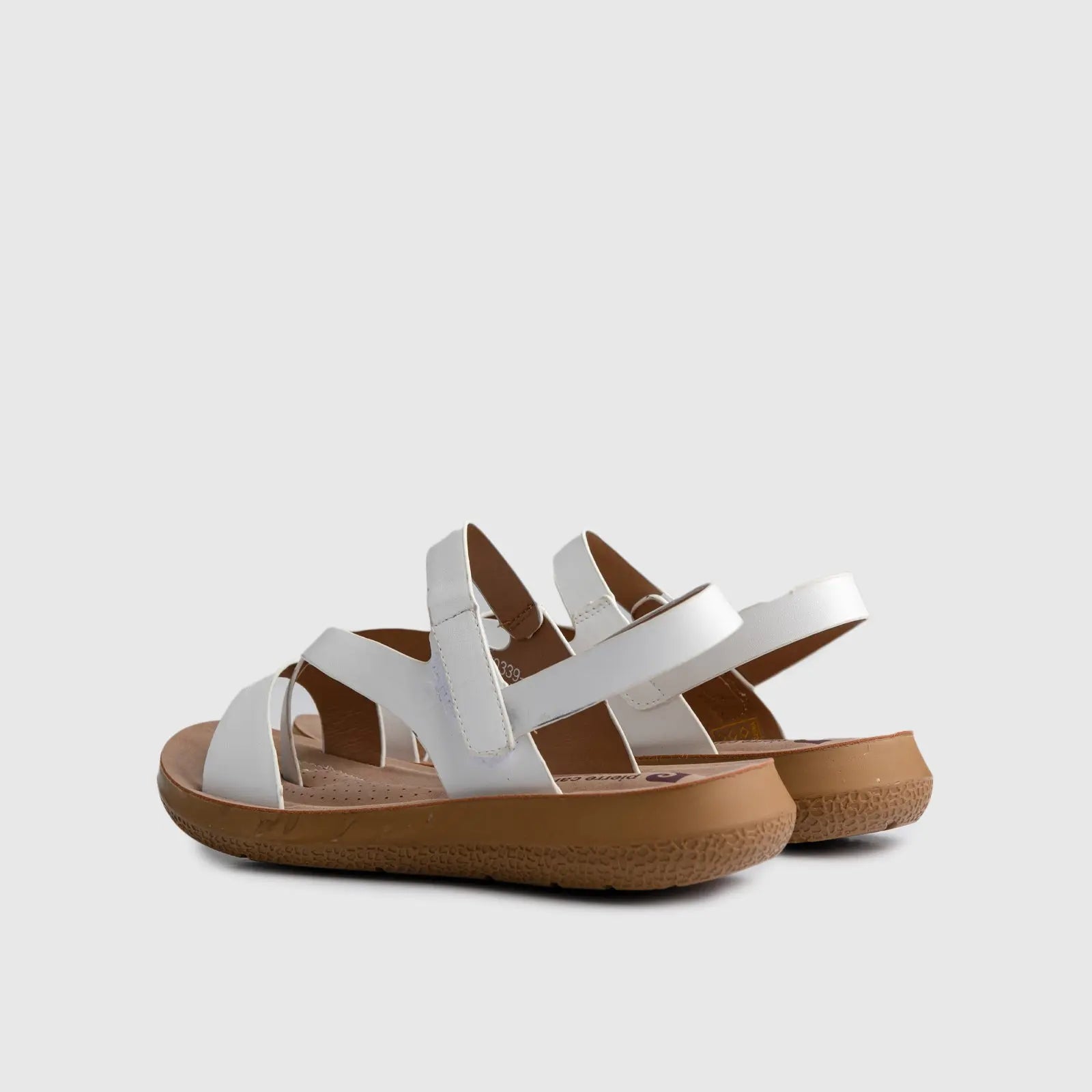 Ladies Strap Sandal White 10339 Sandals | familyshoecentre