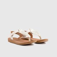 Ladies Thong Strap Sandal White 10511 Sandals | familyshoecentre