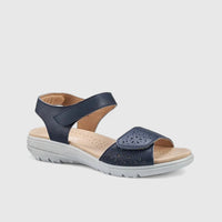 Leah Comfort Leather Sandal Denim Sandals | familyshoecentre