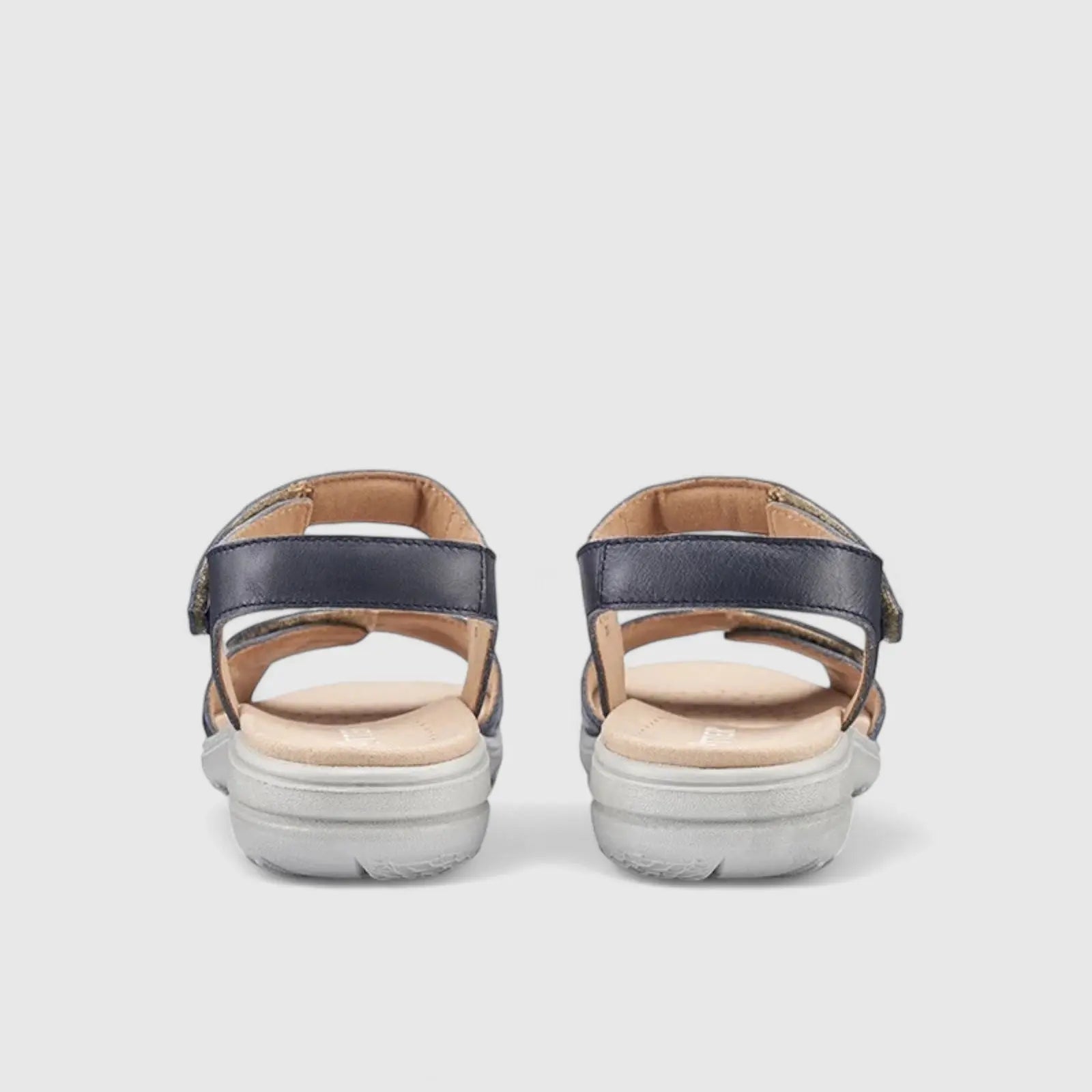 Leah Comfort Leather Sandal Denim Sandals | familyshoecentre