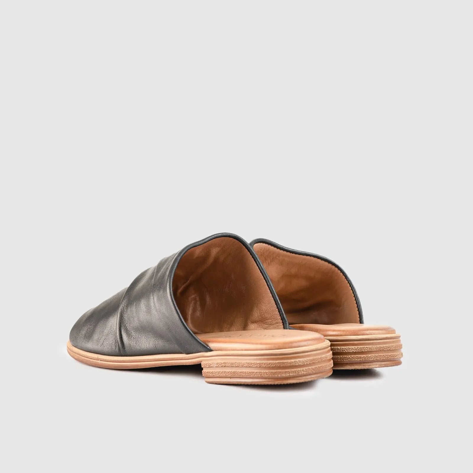 Leather Flat Comfort Sandals Black 8540 Sandals | familyshoecentre