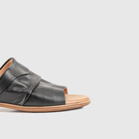 Leather Flat Comfort Sandals Black 8540 Sandals | familyshoecentre