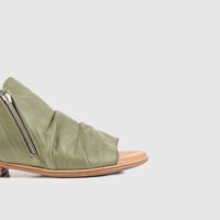 Leather Flat Comfort Sandals Olive 8541 Sandals | familyshoecentre