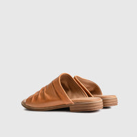 Leather Flat Comfort Sandals Tan 8540 Sandals | familyshoecentre
