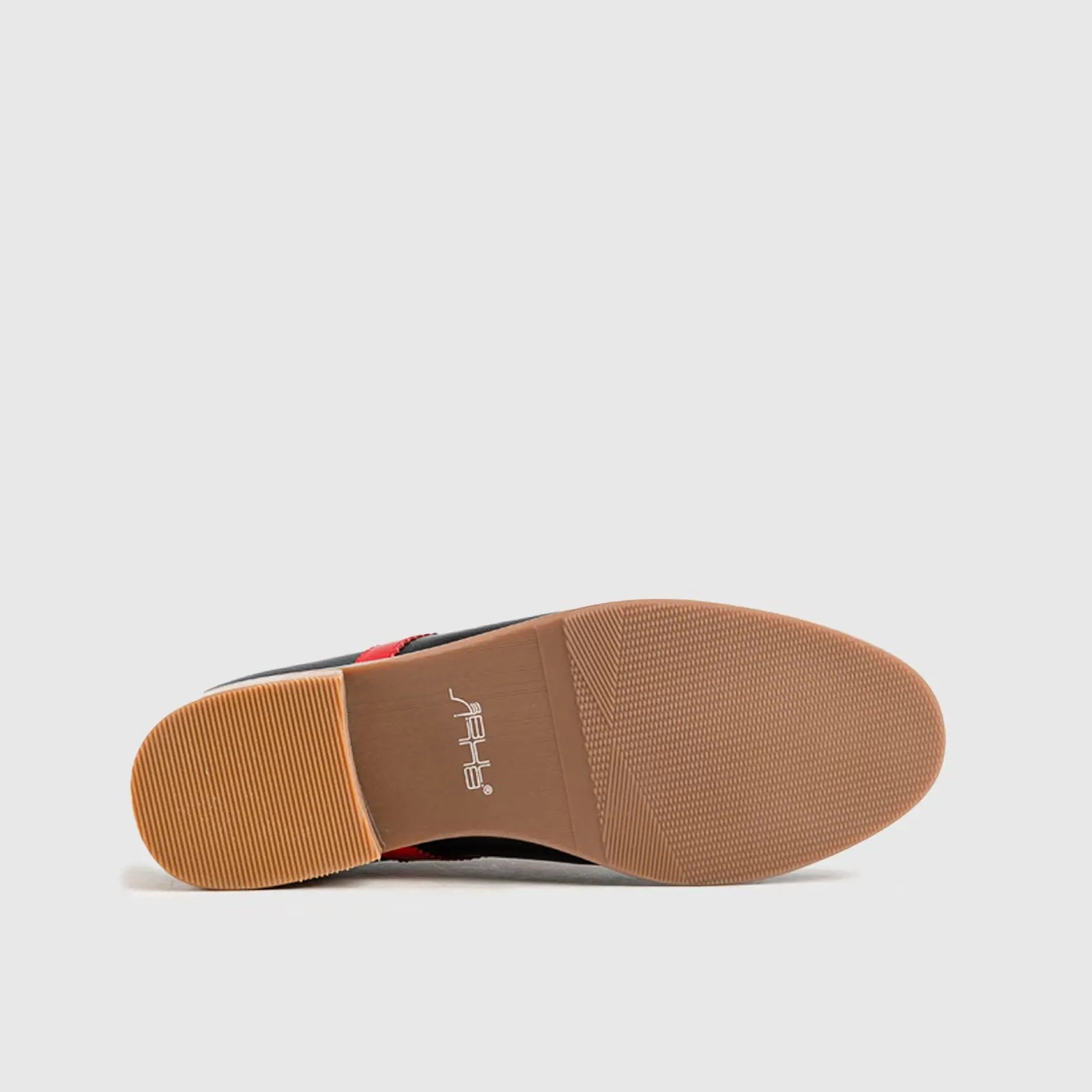 Leather Oxfords Black/Red HA022 Oxfords | familyshoecentre