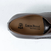 Luca Bossi Deer Skin Toe Cap Lace Up Brown 2054 LB10 Gents | familyshoecentre