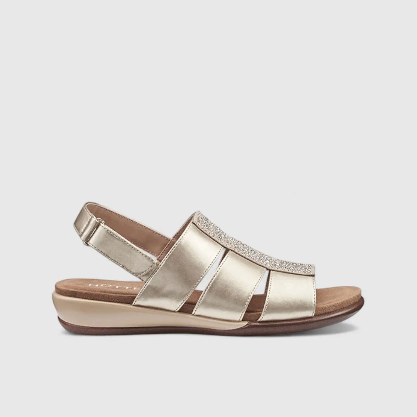 Madrid Comfort Sandal Gold Sandals | familyshoecentre