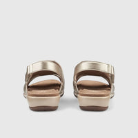 Madrid Comfort Sandal Gold Sandals | familyshoecentre