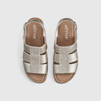 Madrid Comfort Sandal Gold Sandals | familyshoecentre