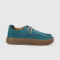 Majencia Ladies Leather Casual Lace Up Shoe 241094 Oil Green MJ2