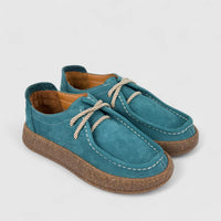 Majencia Ladies Leather Casual Lace Up Shoe 241094 Oil Green MJ2