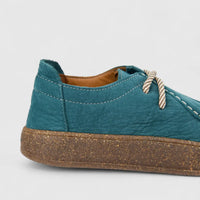 Majencia Ladies Leather Casual Lace Up Shoe 241094 Oil Green MJ2