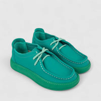 Majencia Ladies Leather Casual Lace Up Shoe 241094  Emerald Green MJ6