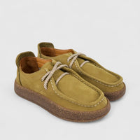 Majencia Ladies Leather Casual Lace Up Shoe 241094 Olive MJ3