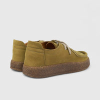 Majencia Ladies Leather Casual Lace Up Shoe 241094 Olive MJ3