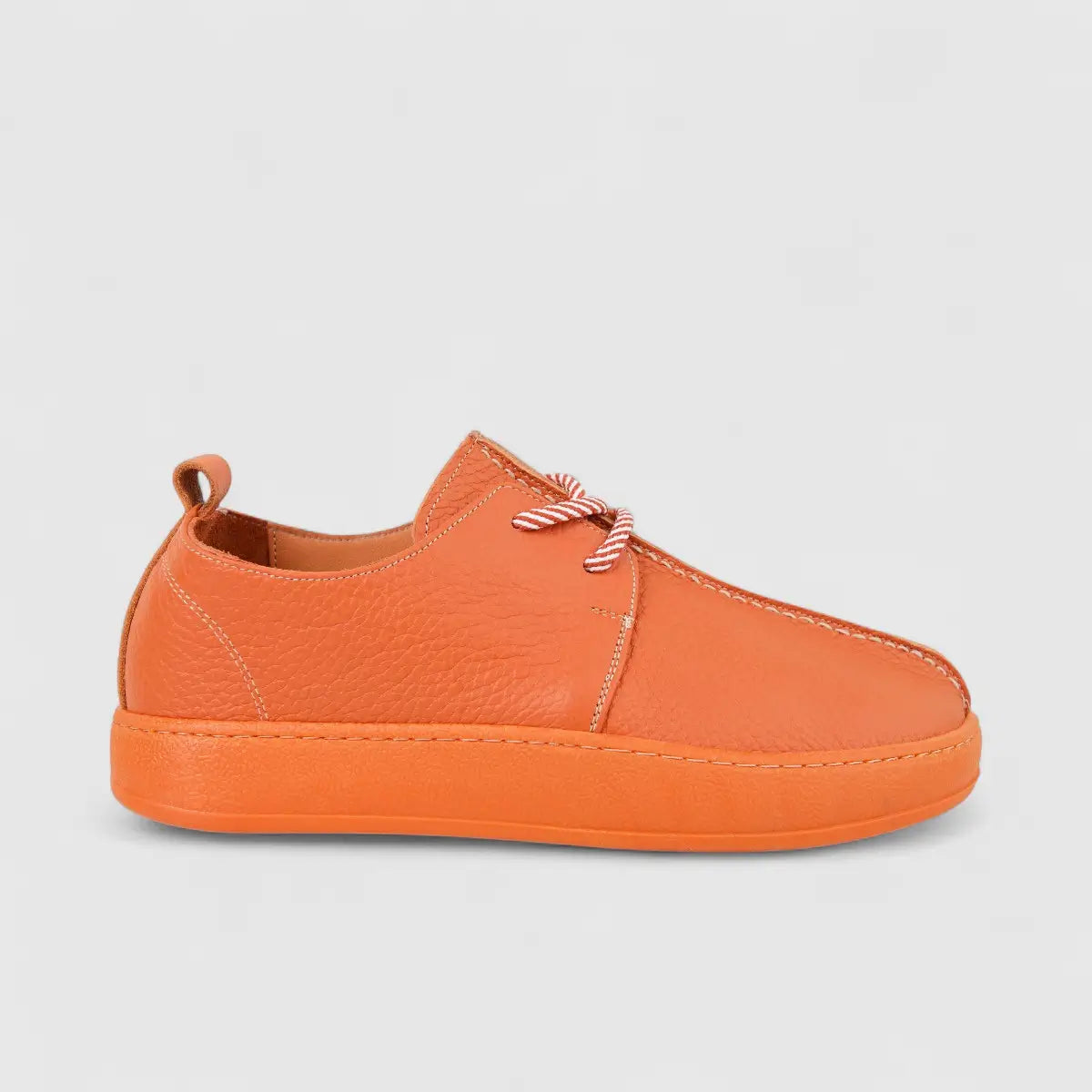 Majencia Ladies Leather Casual Lace Up Shoe 251002 Tangerine MJ4