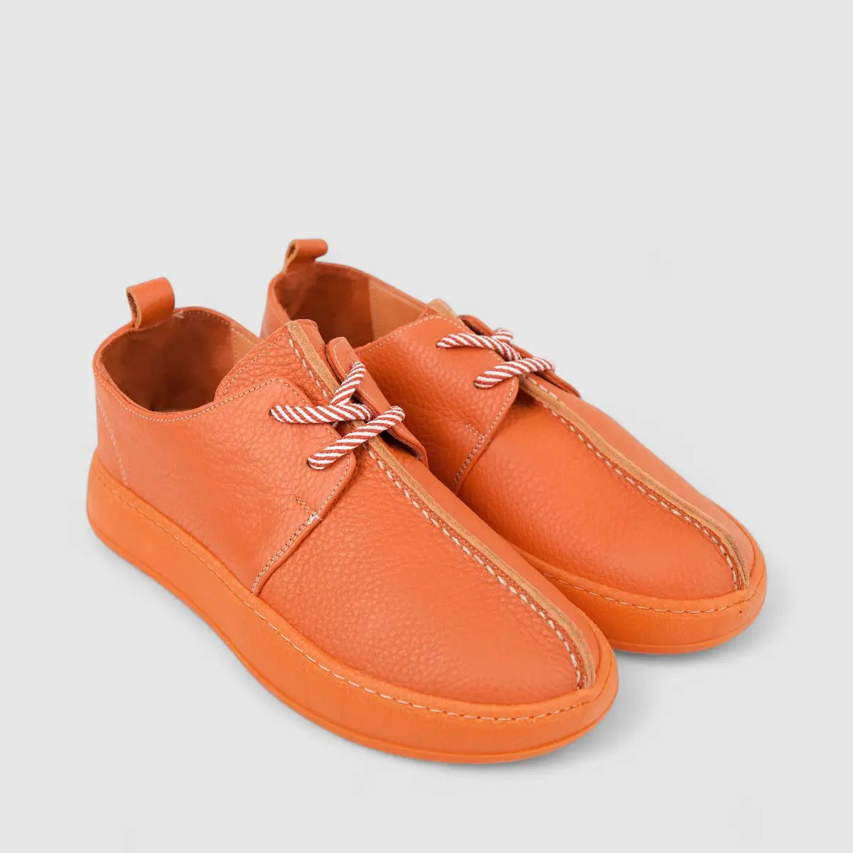 Majencia Ladies Leather Casual Lace Up Shoe 251002 Tangerine MJ4