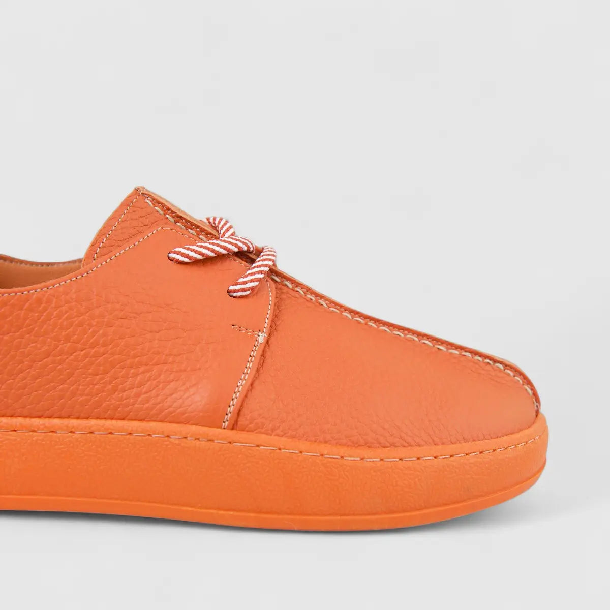 Majencia Ladies Leather Casual Lace Up Shoe 251002 Tangerine MJ4