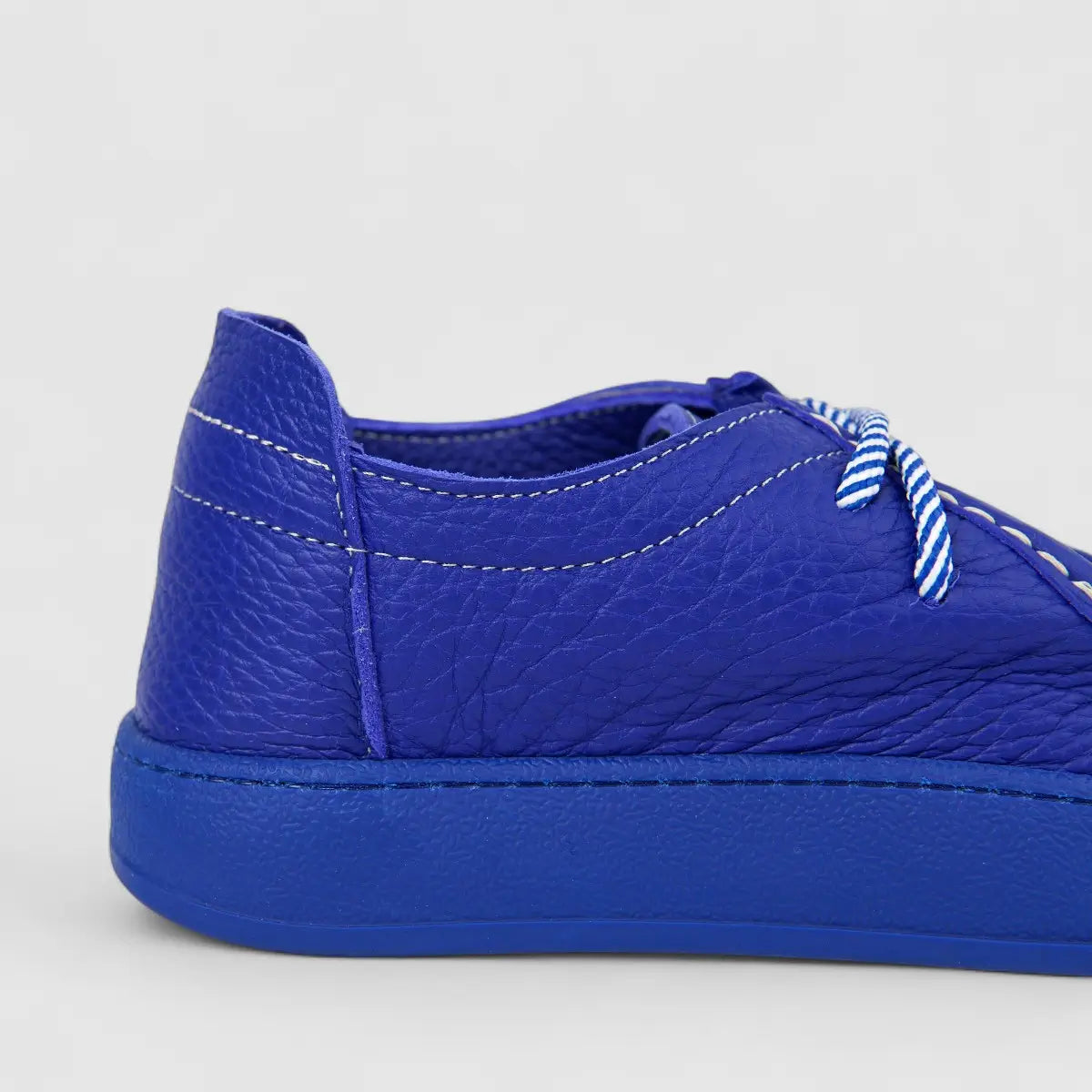 Majencia Ladies Leather Casual Lace Up Shoe 241094 Blue MJ1