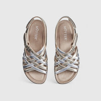 Maple Comfort Leather Sandal Gold/Silver Sandals | familyshoecentre