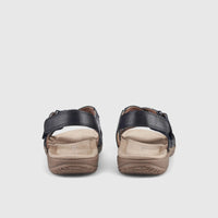 Maple Comfort Leather Sandal Navy/Pewter Sandals | familyshoecentre