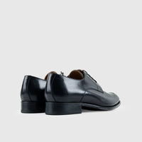 Mario Fagni Derby Lace Up Black Parma Leather 1734 MF1 Oxfords | familyshoecentre