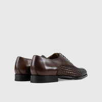 Mario Fagni Hand Woven Weave Lace Up Tan 2870FC MF7 Oxfords | familyshoecentre