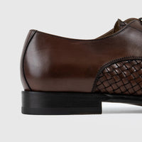 Mario Fagni Hand Woven Weave Lace Up Tan 2870FC MF7 Oxfords | familyshoecentre