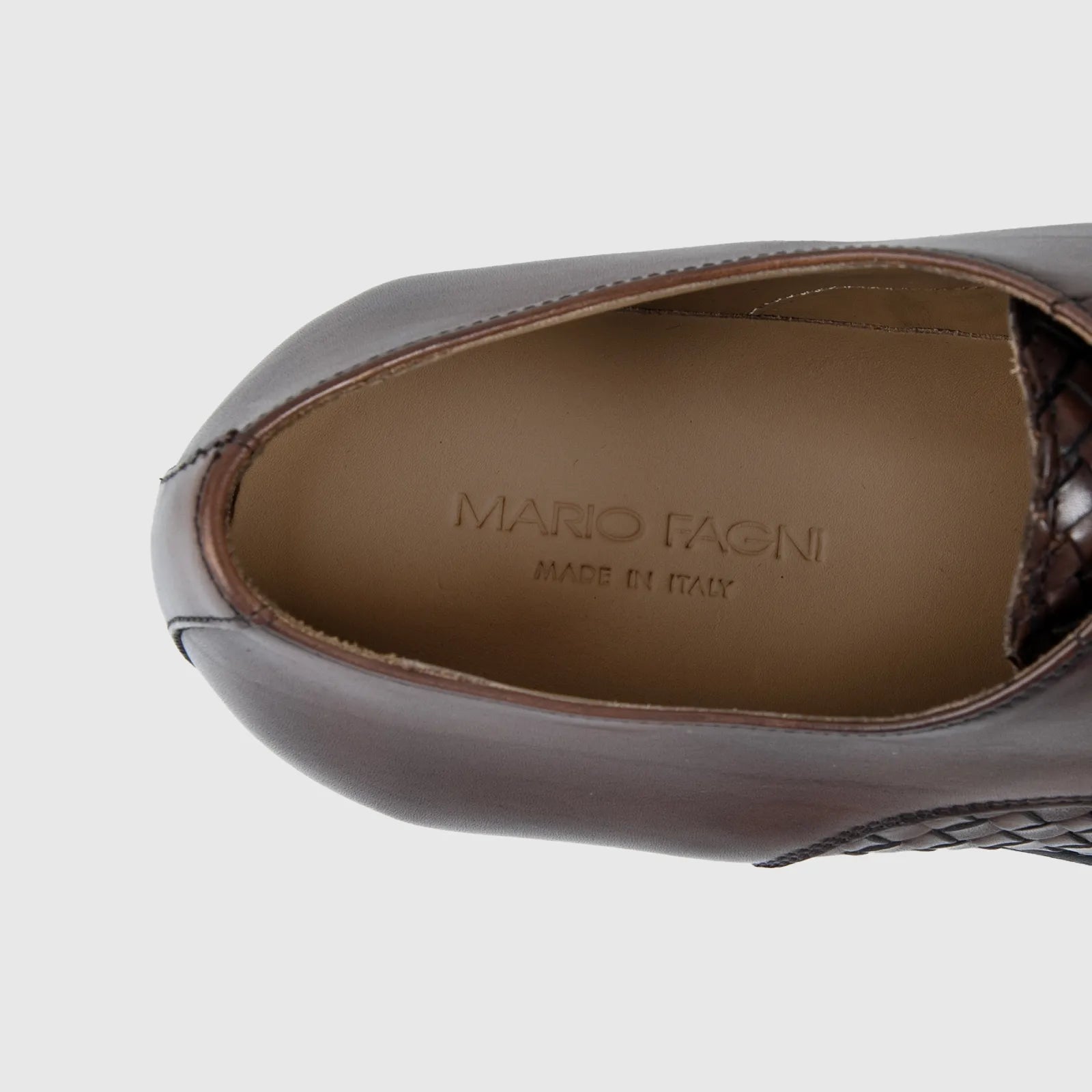Mario Fagni Hand Woven Weave Lace Up Tan 2870FC MF7 Oxfords | familyshoecentre