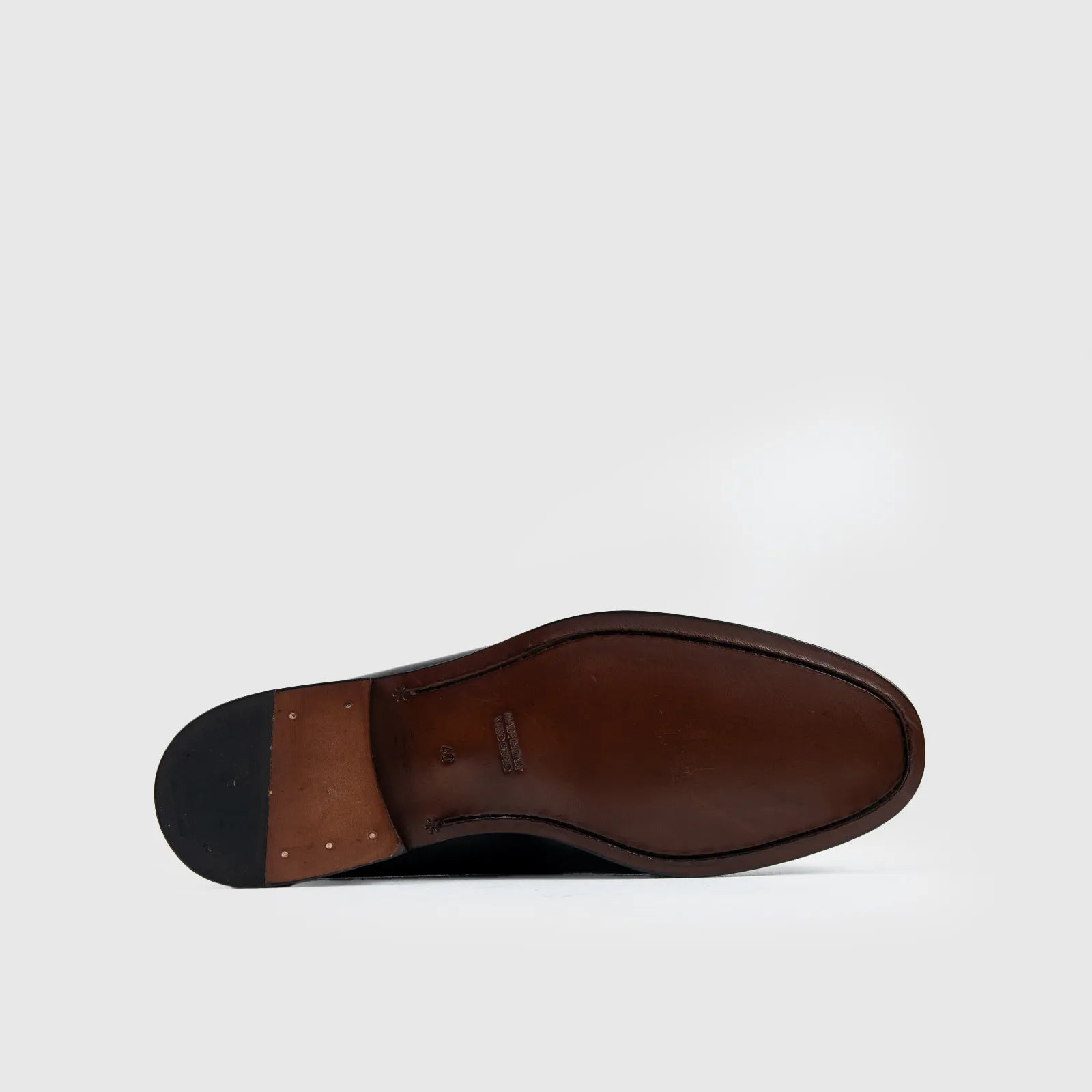 Mario Fagni Moccasin Slip On With Buckle 2842 Black Leather MF6 Oxfords | familyshoecentre