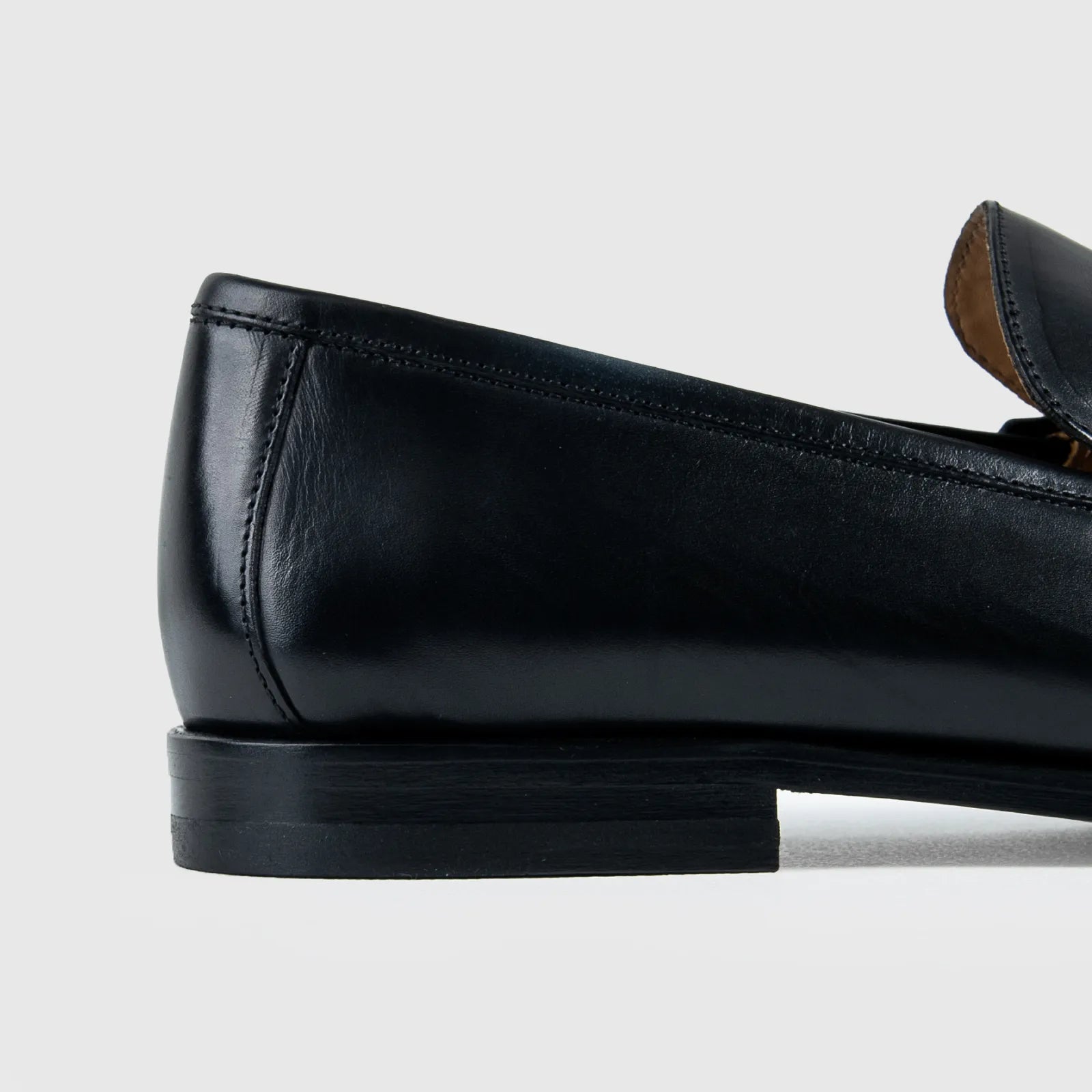 Mario Fagni Moccasin Slip On With Buckle 2842 Black Leather MF6 Oxfords | familyshoecentre