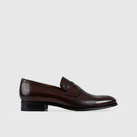 Mario Fagni Slip On With Saddle And Punch Toe Brown 2188FP MF3 Oxfords | familyshoecentre