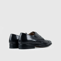 Mario Fagni Toe Cap Deer Skin Lace Up Black 2468 MF4 Oxfords | familyshoecentre