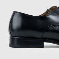 Mario Fagni Toe Cap Deer Skin Lace Up Black 2468 MF4 Oxfords | familyshoecentre