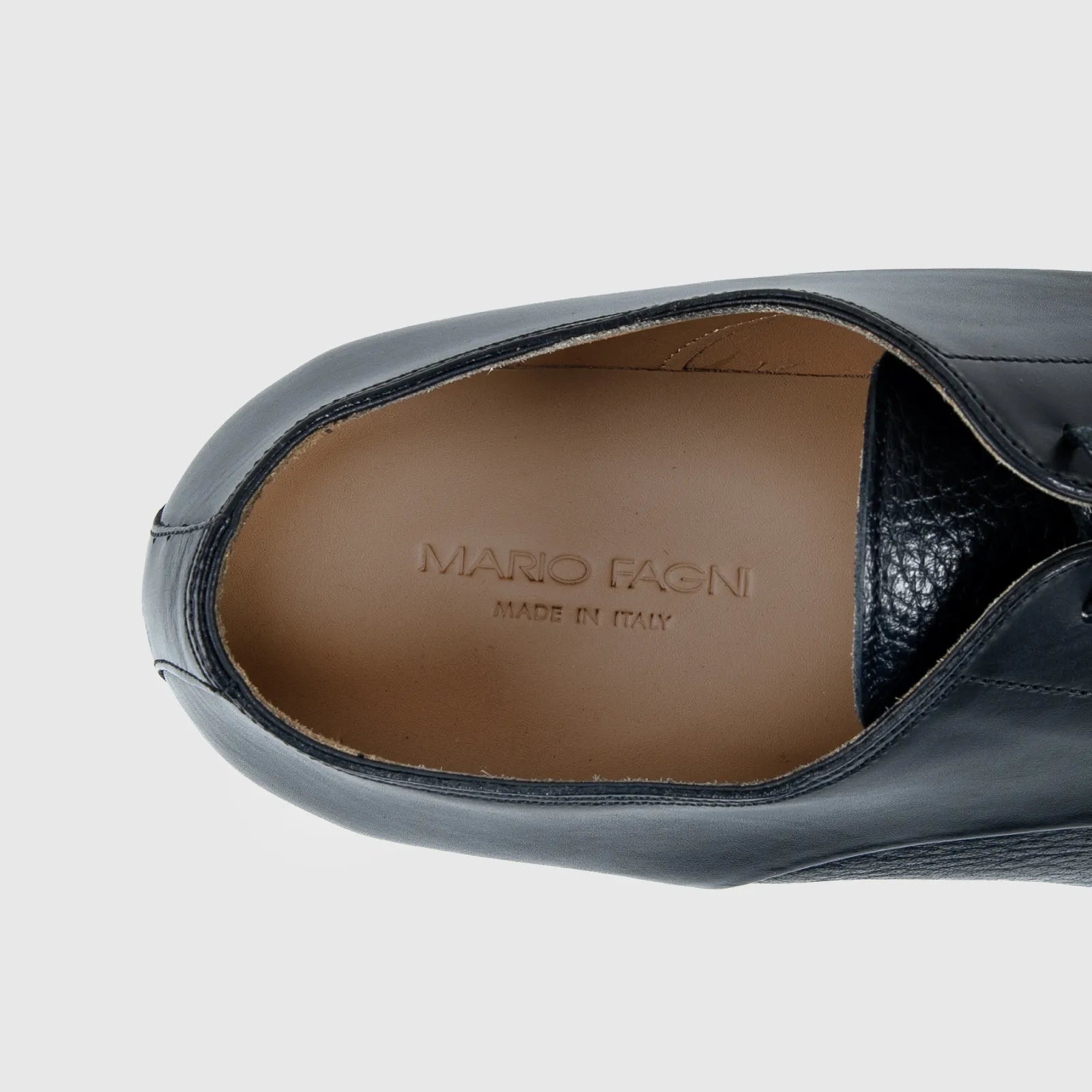 Mario Fagni Toe Cap Deer Skin Lace Up Black 2468 MF4 Oxfords | familyshoecentre