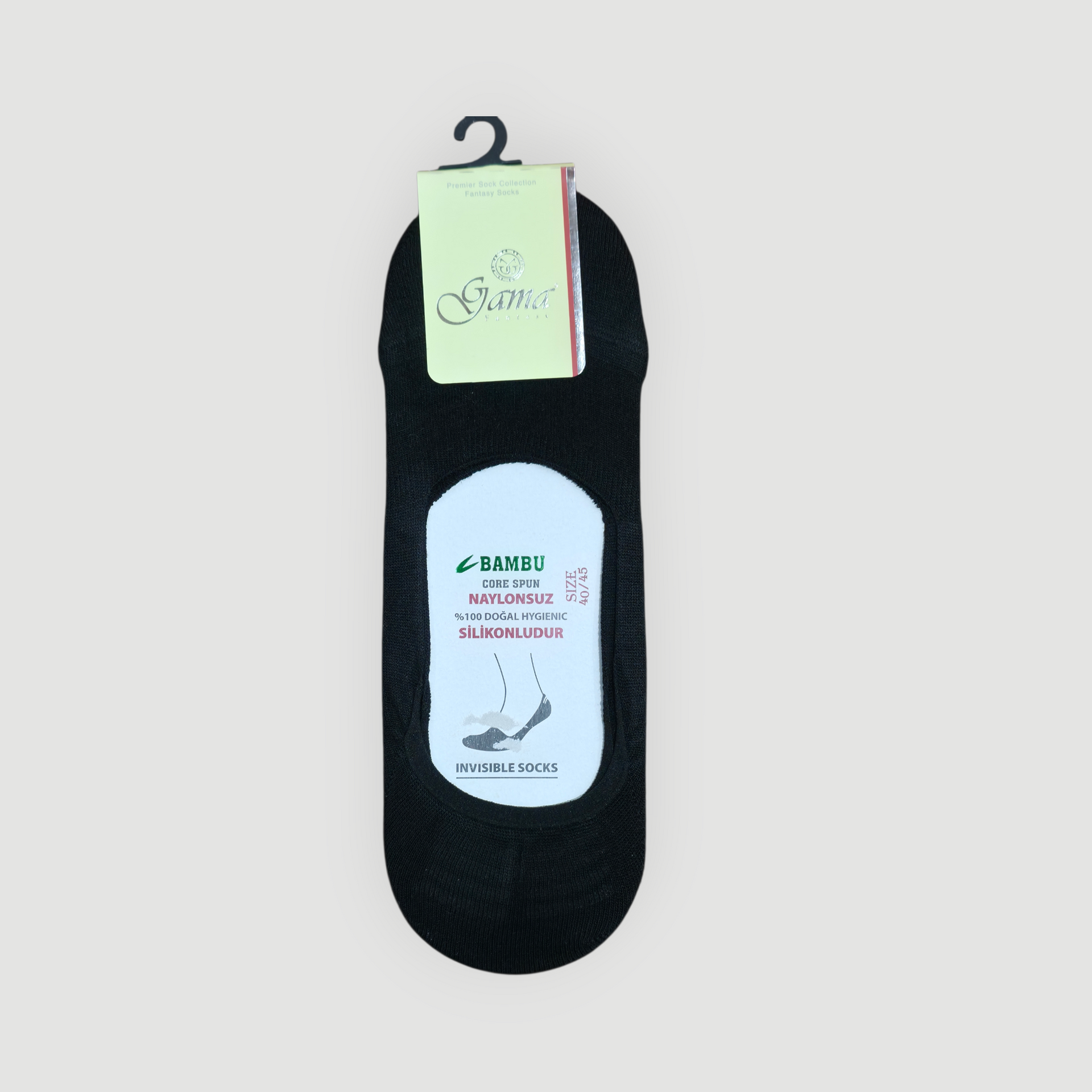 Men's Bamboo Invisible Socks Art No.266 Black