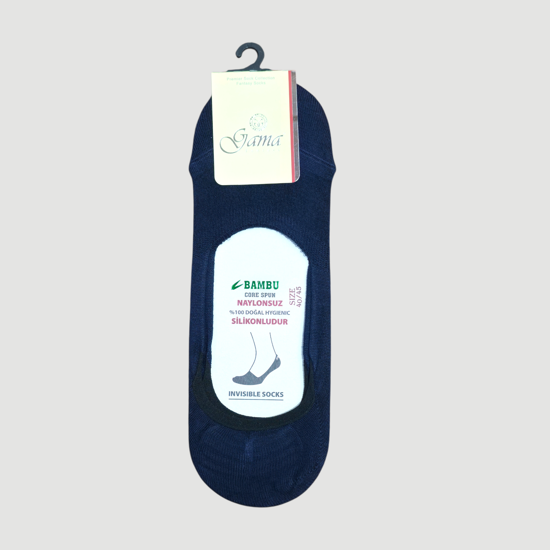 Men's Bamboo Invisible Socks Art No.266 Navy