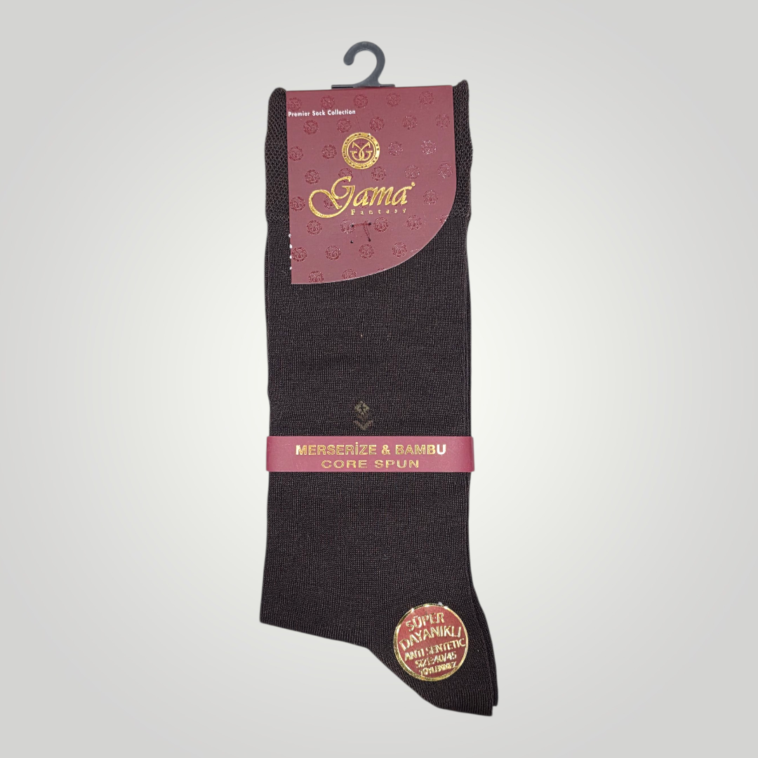 Men's Bamboo Pure Cotton Socks Art No.566 Brown (UK6 TO UK12)