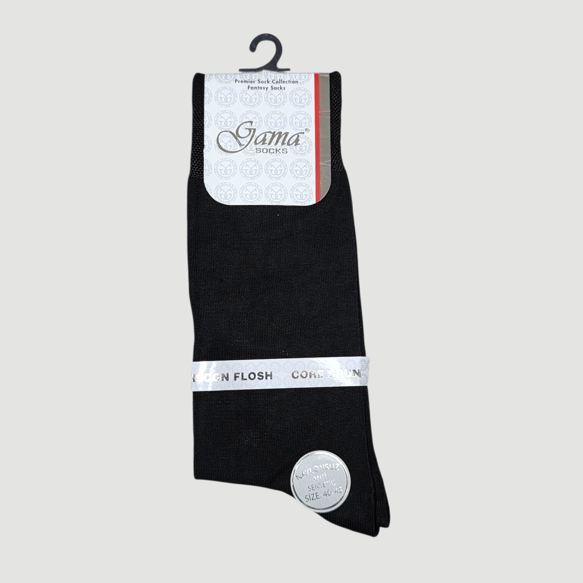 Men's Bamboo Pure Cotton Socks Art No.308 Black (UK6 TO UK12)