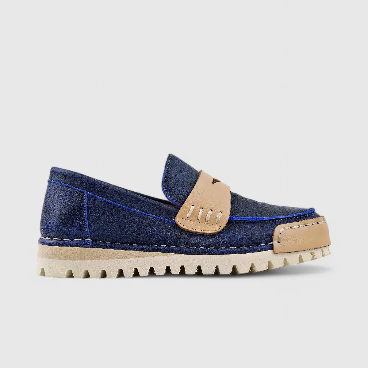 Modelle Leather Casual Sneaker Blue 29821 Sneakers | familyshoecentre