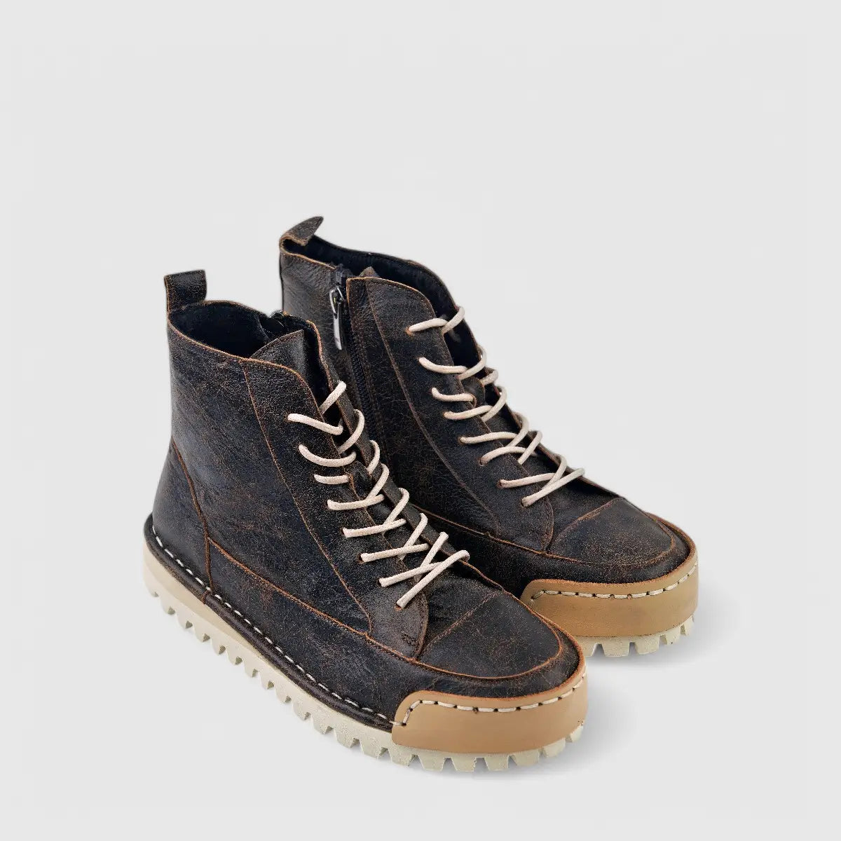 Modelle Leather Casual Sneaker Brown 29824 Sneakers | familyshoecentre