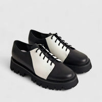Morbido Ladies Lace Up  Black/White 193X-26 M23 Ladies Casuals | familyshoecentre