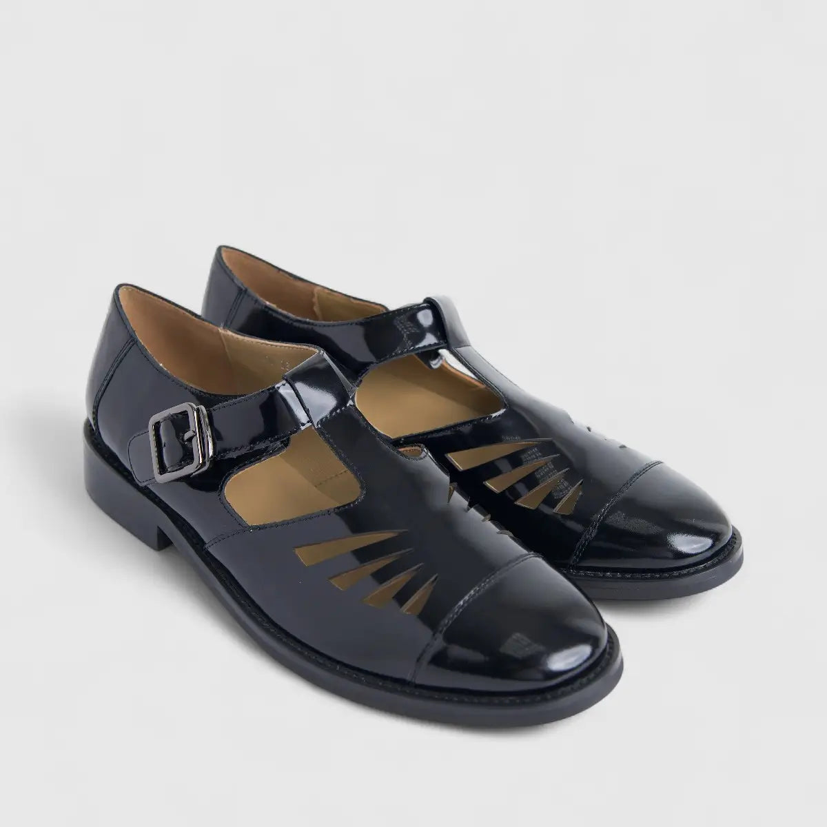 Morbido Ladies Leather Fisherman Sandal Black PON009