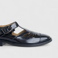 Morbido Ladies Leather Fisherman Sandal Black PON009