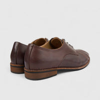 Morbido Ladies Leather Lace Up Shoe Brown PON021