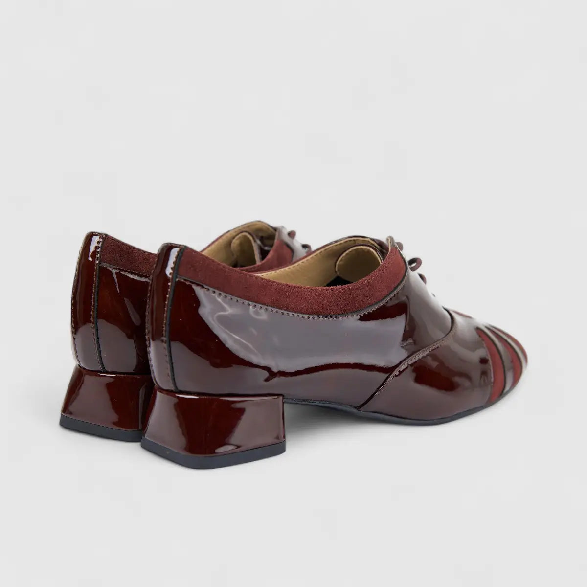 Morbido Ladies Leather Lace Up Shoe Burgundy PON024