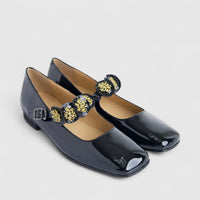 Morbido Ladies Leather Pump Black PON007