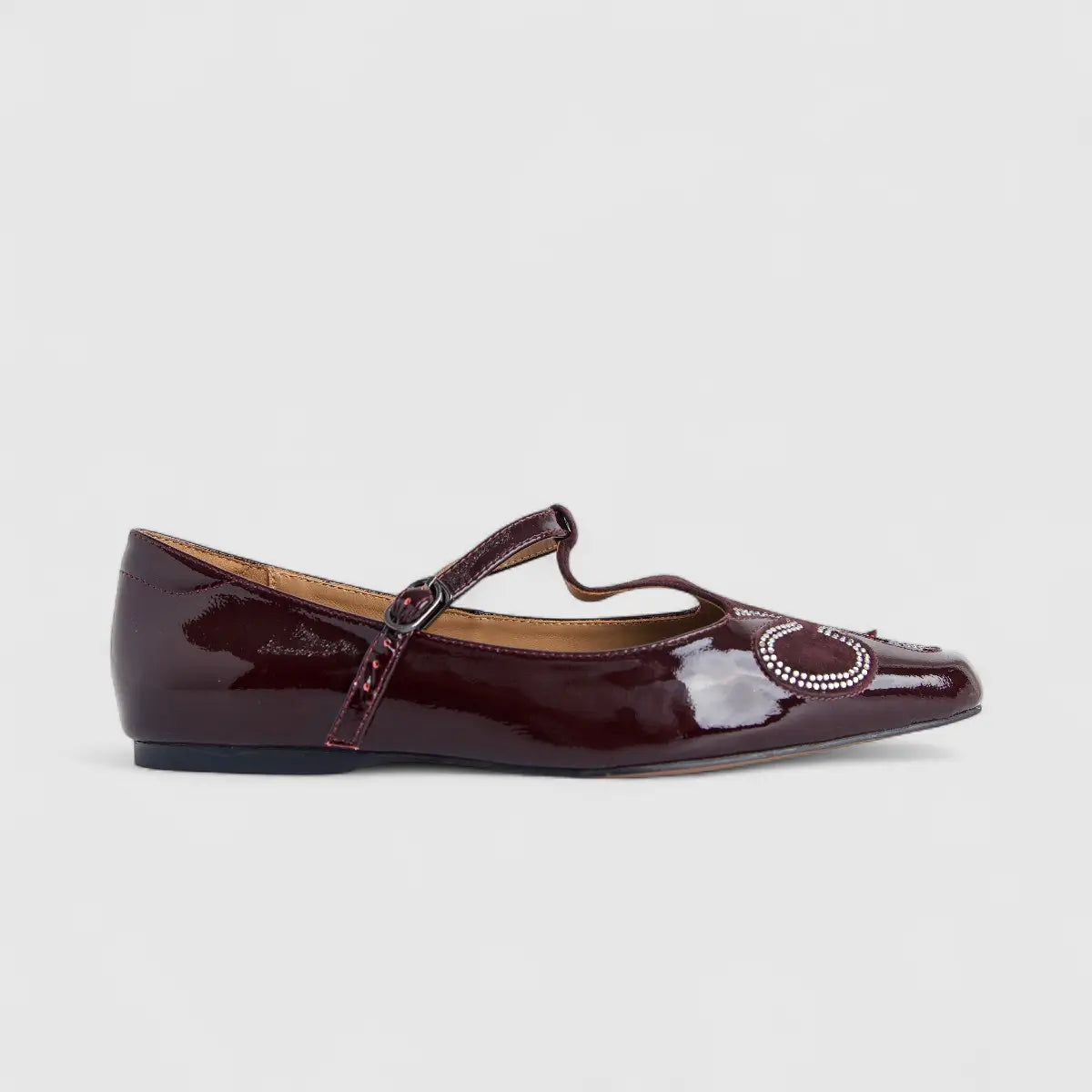 Morbido Ladies Leather Pump Burgundy PON006
