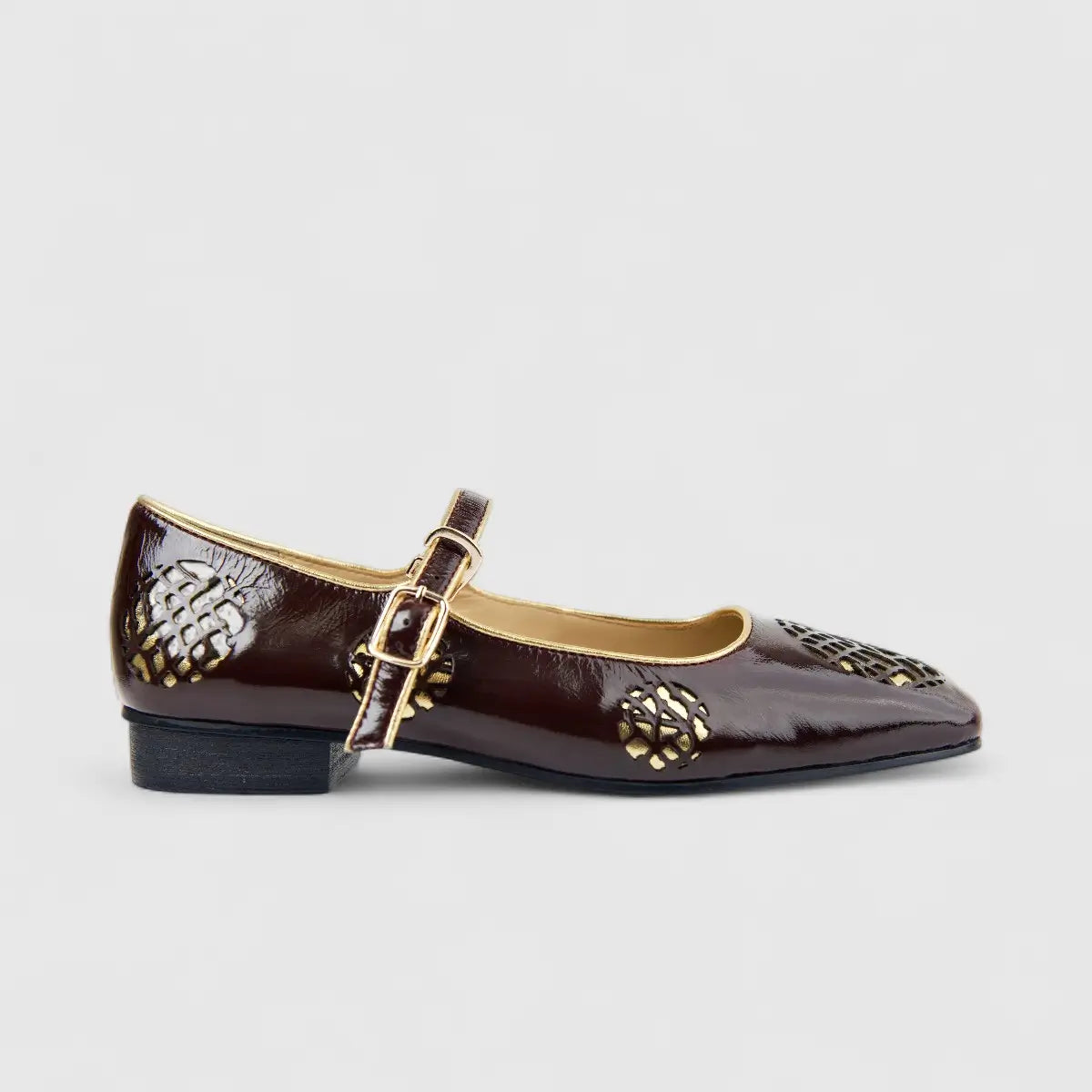 Morbido Ladies Leather Pump Burgundy PON019